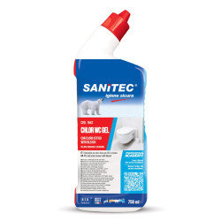 Hloru saturošs želejveidīgs sanitāro mezglu tīrīšanas līdzeklis Sanitec CHLOR WC GEL, 750ml (12)