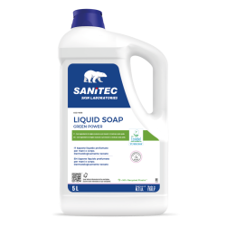 Ekoloģiskās šķidrās ziepes visam ķermenim Sanitec GREEN POWER Liquid Soap, 5L (2)
