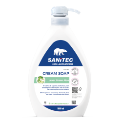 Krēmziepes ar antibakteriālu iedarbību Sanitec CREAM SOAP Luxor Green Aloe, 1L (6)