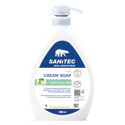 Krēmziepes ar antibakteriālu iedarbību Sanitec CREAM SOAP Luxor Green Aloe, 1L (6)