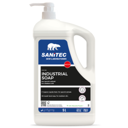 Industriālās šķidrās ziepes ar granulām Sanitec INDUSTRIAL SOAP Microgranules, 5L (2)