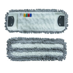 Моп микрофибры IPC Grey с карманами и клапанами, серый/белый, 40см (50)