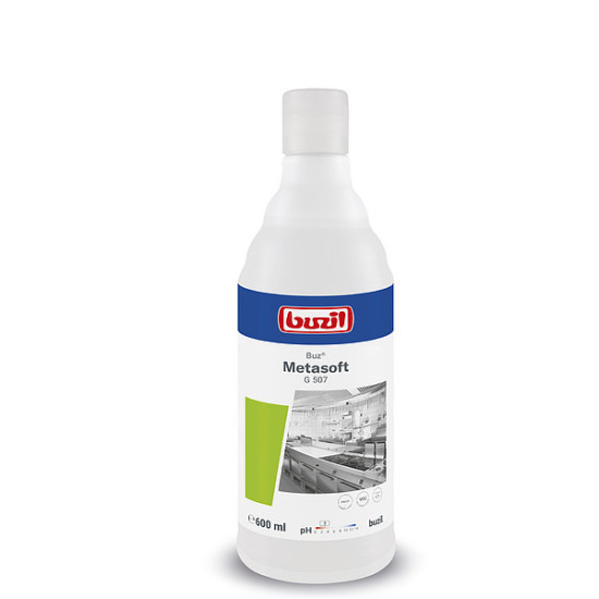 Nerūsējošā tērauda tīrīšanas līdzeklis BUZIL G507 Buz Metasoft, 600ml (12)