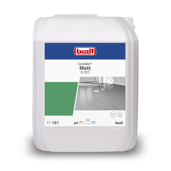 Universāls matēts emulsijas vasks  grīdām BUZIL S737 Corridor Matt, 10L
