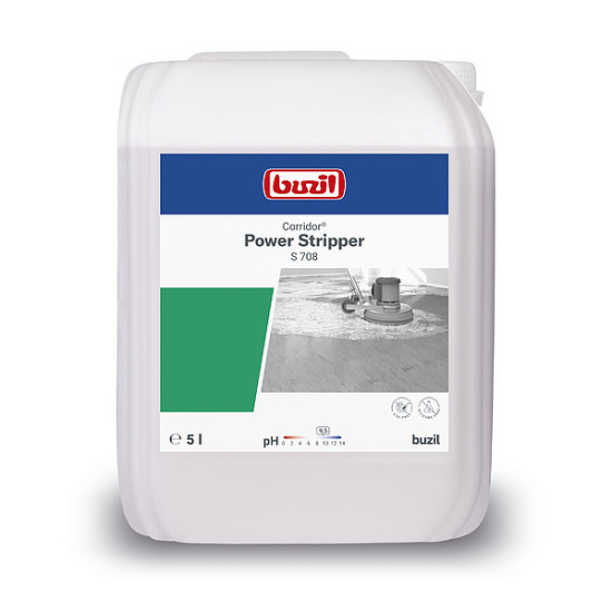 Cредство для удаления воска BUZIL S708 Corridor Power Stripper, 5л
