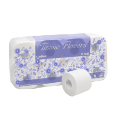 Tualetes papīrs CELTEX  Tissue Flowers, 3-kārt., 8x9=72gab, Ø11.9