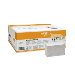 Roku salvetes SAVE Plus Z Fold 20.5x24cm, baltas, 2-kārt., 25x120gab (šaurās 8cm)