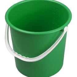 Ведро из ударопрочного пластика НВС, круглое, зеленое, 9л (10)