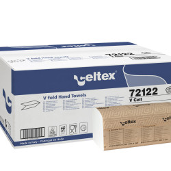 Салфетки для рук CELTEX V Cell 25x21см, белые, 2-х слойные, 15x210шт (широкие 10.5см)