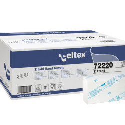 Салфетки для рук CELTEX Z Trend 21.5x24см, белые, 2-слойные, 25x150шт (узкие 8см)