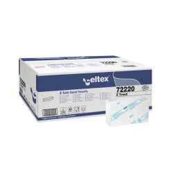 Салфетки для рук CELTEX Z Trend 21.5x24см, белые, 2-слойные, 25x150шт (узкие 8см)