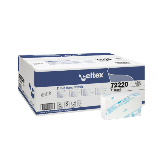 Салфетки для рук CELTEX Z Trend 21.5x24см, белые, 2-слойные, 25x150шт (узкие 8см)