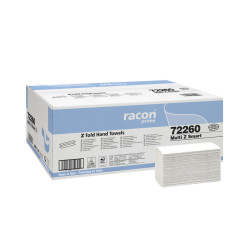 Салфетки для рук RACON Multi Z Smart 21.5x27см, белые, 2-х слойные, 18x170шт (узкие 9см)