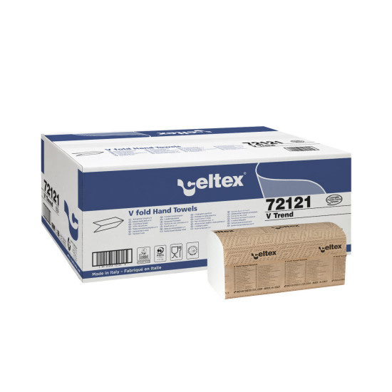 Roku salvetes CELTEX V Trend 21.5x21cm, baltas, 2-kārt., 15x210gab (platās 10.5cm)