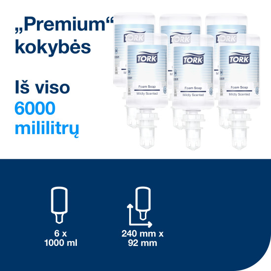 Жидкое мыло Tork Premium Mild 6x1л эконом