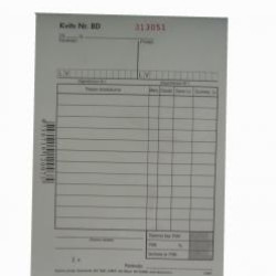 Квитанции пронуменованная, 2 экз. A6, 50 комп.