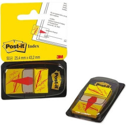 Закладки 3M Post-it "Sign Here", Yellow, С предварительной печатью