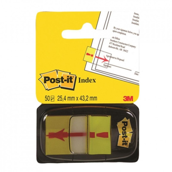 Закладки 3M Post-it "680-33", Translucent/Yellow, Восклицательный Знак.