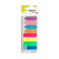 Закладки Stick'N "21346", Neon, Со встроенной линейкой