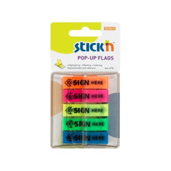 Маркеры Stick'N "26004", Multicolor, С надписью "Sign Here"