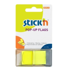 Индекс-маркеры StickN "26010", Neon Yellow, Многоразовые