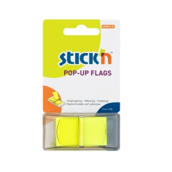 Индекс-маркеры StickN "26010", Neon Yellow, Многоразовые