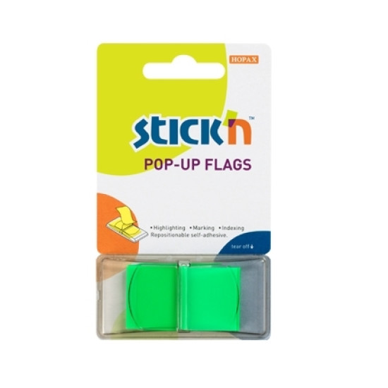 Индексные карточки Stick'N "26011", Lime Green, Многоразовые