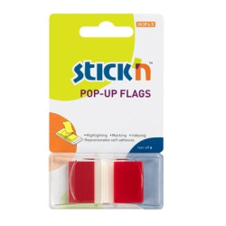 Индексные закладки Stick'N "26021", Red, Reusable.