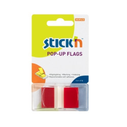 Индексные закладки Stick'N "26021", Red, Reusable.
