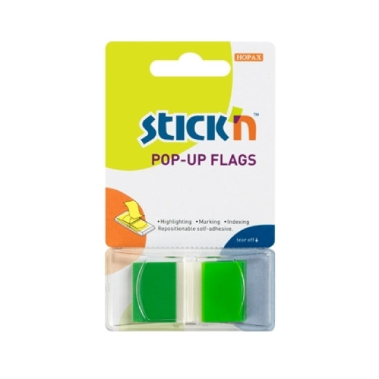 Закладки StickN 26023 многоразовые лаймовые