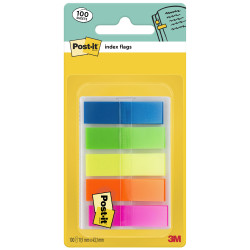 Indeksi 3M Post-it, 11.9x43.2mm, 20gabx5krāsas