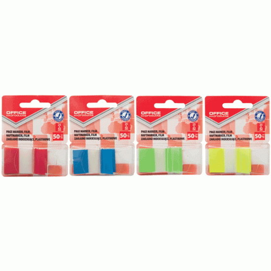 Indeksi-marķētāji OFFICE PRODUCTS 25x43mm, 50gab. Zaļa