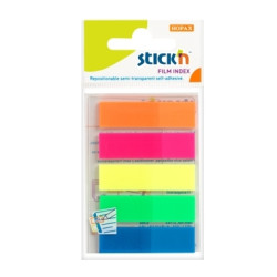 Indeksi StickN, 45x12mm, 25gabx5 krāsas, neona asorti
