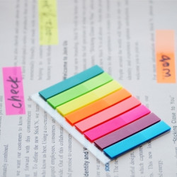Indeksi StickN, 45x12mm, 25gabx5 krāsas, neona asorti