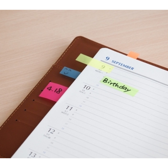 Indeksi StickN, 45x12mm, 25gabx5 krāsas, neona asorti