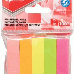 *Papīra indeksi Office Products 15x50mm, 5x100 neonkrāsas