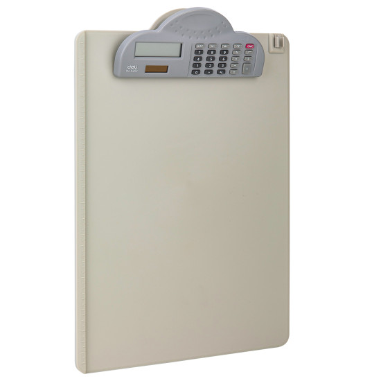 Kirjutusalus DELI A4 plastik, kalkulaatoriga, hall