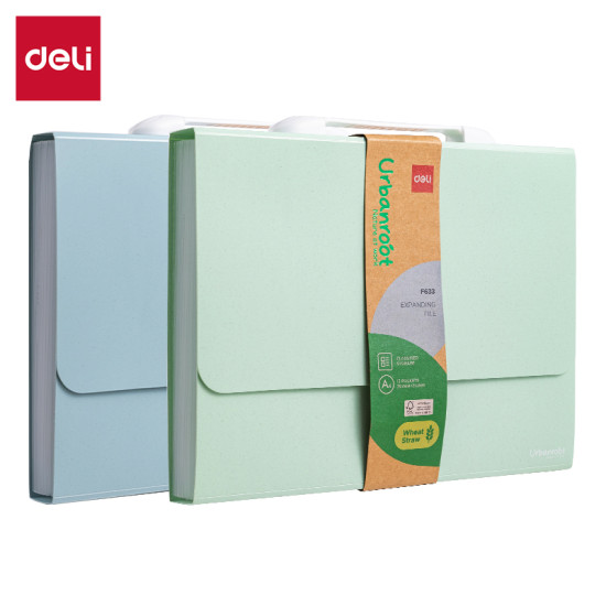 Lõõtsmapp DELI Urbanroot A4 13-vahega, trukiga, assortii