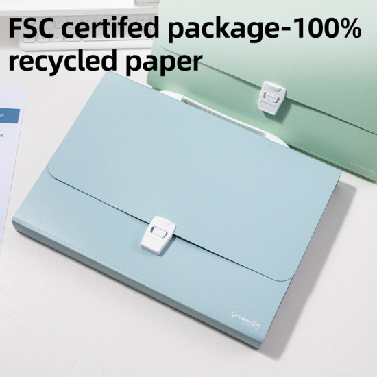 Lõõtsmapp DELI Urbanroot A4 13-vahega, trukiga, assortii