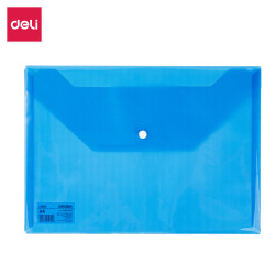 Папка Deli 10432 A4 прозрачная синяя