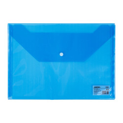 Папка Deli 10432 A4 прозрачная синяя