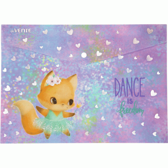 Папка-конверт deVENTE Dance Fox A4 с тиснением фольгой