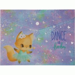 Папка-конверт deVENTE Dance Fox A5 с блестящей фактурой и тиснением