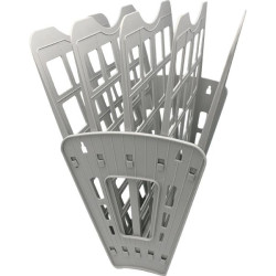 Лоток для бумаг 5-ти секционный "deVENTE. Wing" размер 24x21x30,5 см, серый