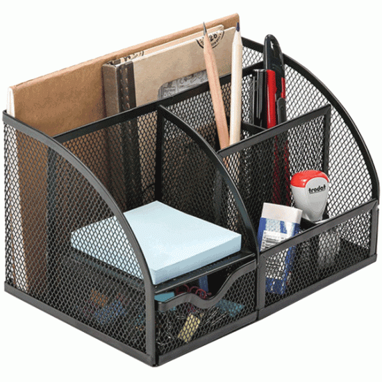 Galda organizators Q-Connect, melns