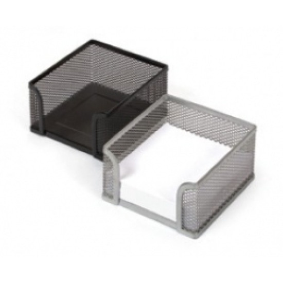 *Piezīmju papīra trauks Forpus 9.5x9.5mm, h 5cm, metāla, sudraba