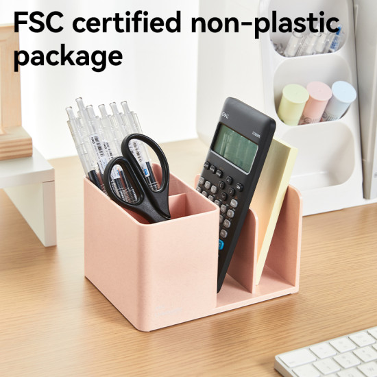 Pliiatsitops DELI 155x120x96 mm, roosa