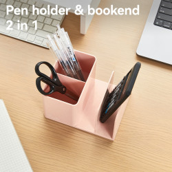 Pliiatsitops DELI 155x120x96 mm, roosa