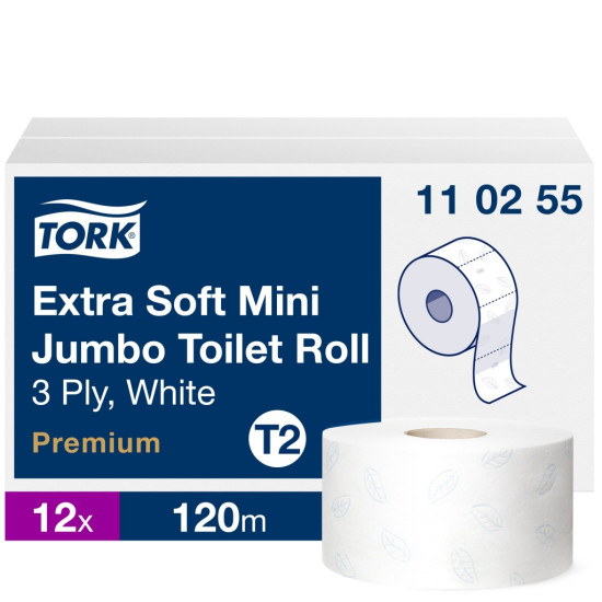 Туалетная бумага TORK Mini Premium Extra T2, 170м, 3-слойная