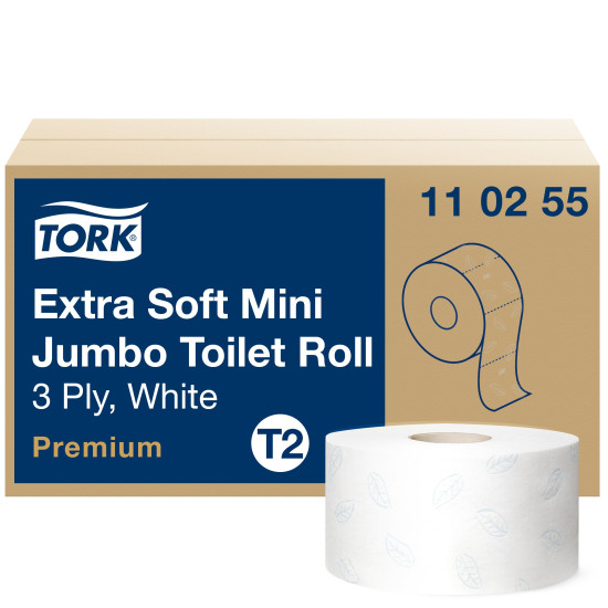 Туалетная бумага TORK Mini Premium Extra T2, Белый, Ультрамягкая